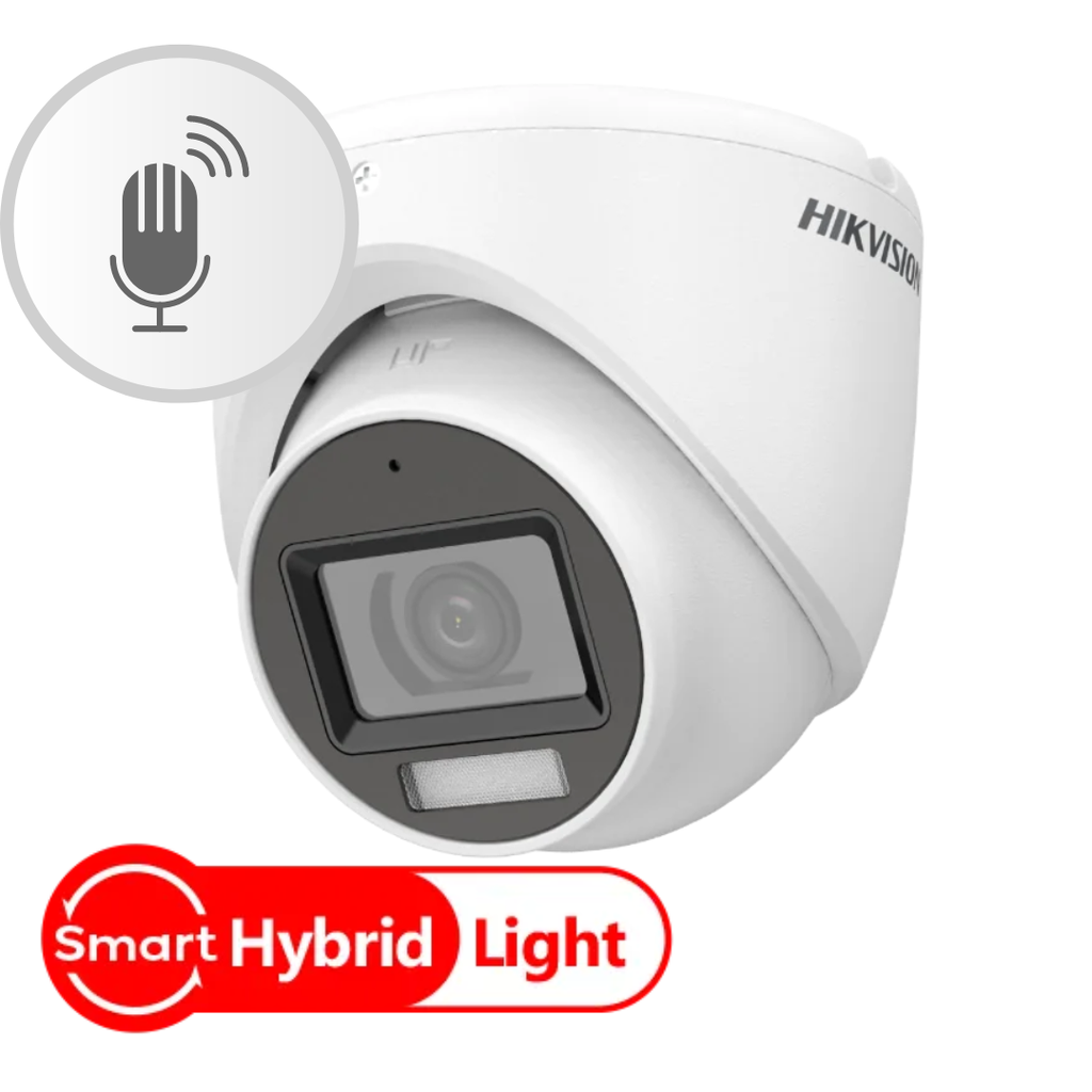 DOMO DS-2CE76K0T-LMFS-0280 - HIBRIDA C/AUDIO -METAL HIKVISION 5 MPX