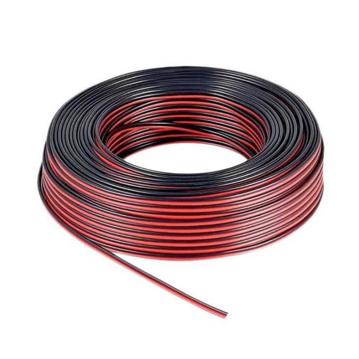 BIYI CABLE BAFLE 2X0.75 rojo y negro BIPOLAR Rollo 100m